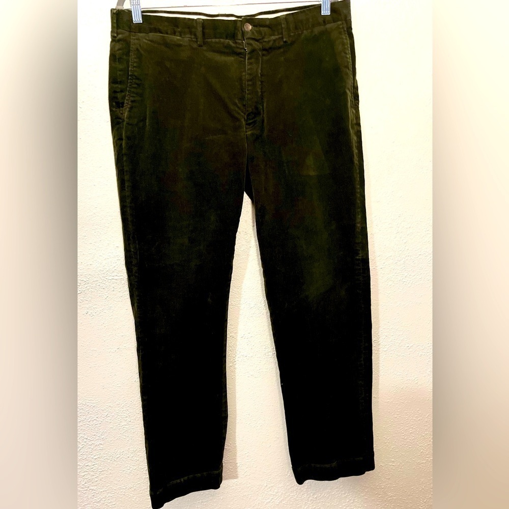 Polo Ralph Lauren Classic Fit Green Stretch Cotton Corduroy Pants 36X32